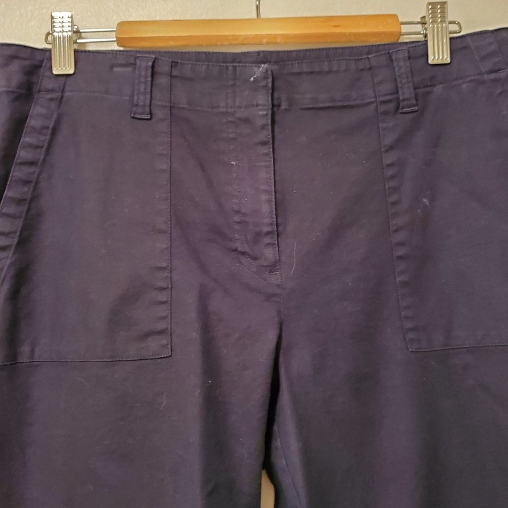 J. Jill casual pants sz 14 blue linen cotton blend